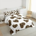 thumbnail image 3 of Feelyou Romantic Love Heart Twin Comforter Sets, Leopard Cheetah Print Bedding Set, 2pcs, 3 of 8