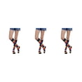 thumbnail image 1 of Calcetines a rayas hasta la rodilla Sonducket 1 par arcoiris negro, 1 of 6