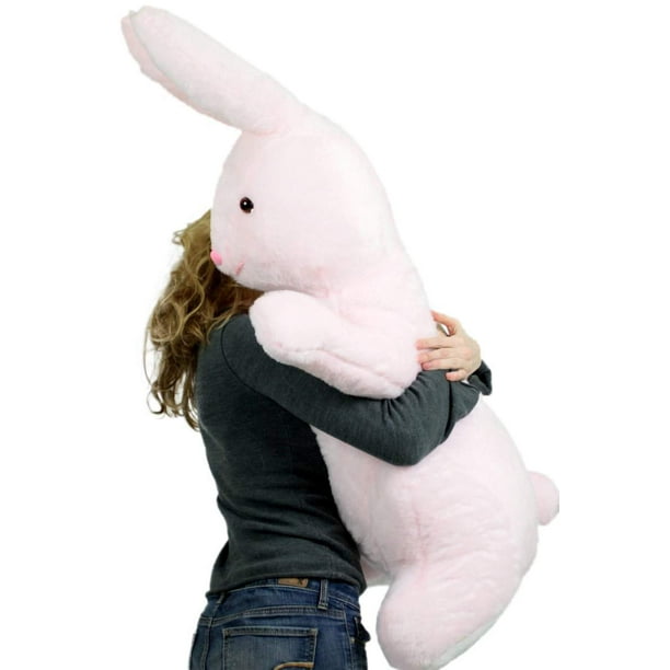 American Made Giant Stuffed Bunny Pink Soft 42 Inch Big Plush