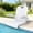 White, variant on Oak Pool Chairs with Armrests, Foldable Outdoor Chair with Handle and Drainage Hole, Portable Poolside Chair for Camping, Tailgating, Fishing, Boats, Beach