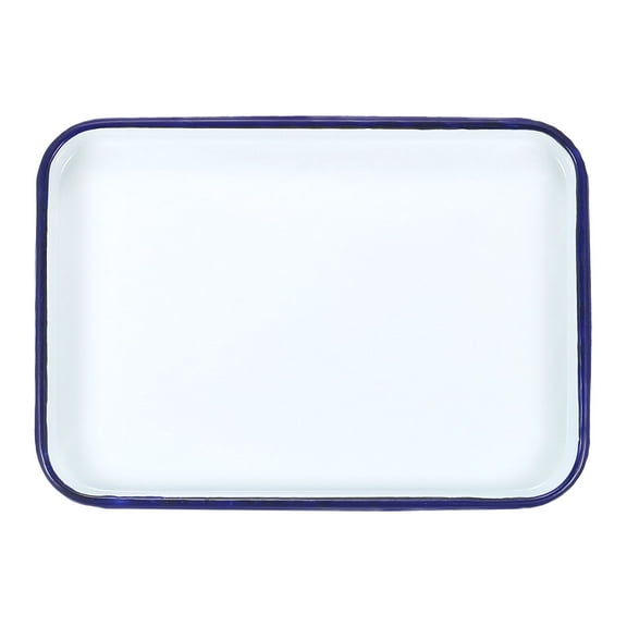 Uxcell Butcher Tray Palette 10" x 7.1" Metal Triple Enamel coated Rectangular Tray for Art Painting Color Mixing