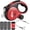 Red, variant on 26Ft Retractable Dog Leash for Dog Up to 110lbs, Tangle Free Walking Leash, Heavy Duty Nylon Tape with Chew Proof Cable | LED Light | Dispenser | Poop Bags, Quick Lock Braking & Non-Slip Handle (Red)
