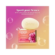صابون التجميل المرطب من Caress Daily Silk برائحة الخوخ الأبيض وزهر البرتقال، 3.15 أونصة