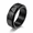Black, variant on Men’s Nordic Rune Ring Stainless Steel Rotating Band Statement Ring With Engraved Symbol Pattern Detail For Gothic Dark Fashion Style And Daily Wear