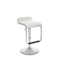 thumbnail image 3 of CorLiving Tabouret de Bar Réglable en Faux Cuir Blanc avec Repose-Pieds - Ensemble de 2, 3 of 11
