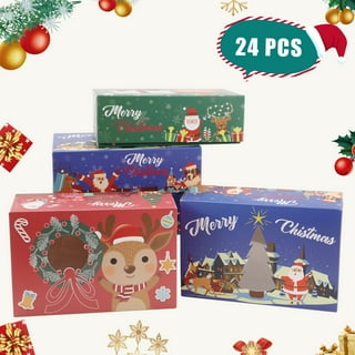 Christmas Nesting Gift Boxes Square Christmas Stacked Gift Box with Lids in  3 Assorted Sizes for Gift Giving Holiday Decorative 