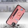 thumbnail image 6 of 11 Pro Max Case,Card Holder Wallet Stand for iPhone 11 Pro Max Cases,Ring Holder,RFID-Blocking,Wrist Strap,Camera Protector,Leather Shockproof Protective Magnetic Flip Cover Cases (Pink), 6 of 14