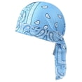 thumbnail image 2 of FUZHIQ 2 PC Breathable Paisley Headscarf Cap UV Protection Bandana Beanie Pirate Head Wrap Cooling Liner for Men Women, 2 of 9