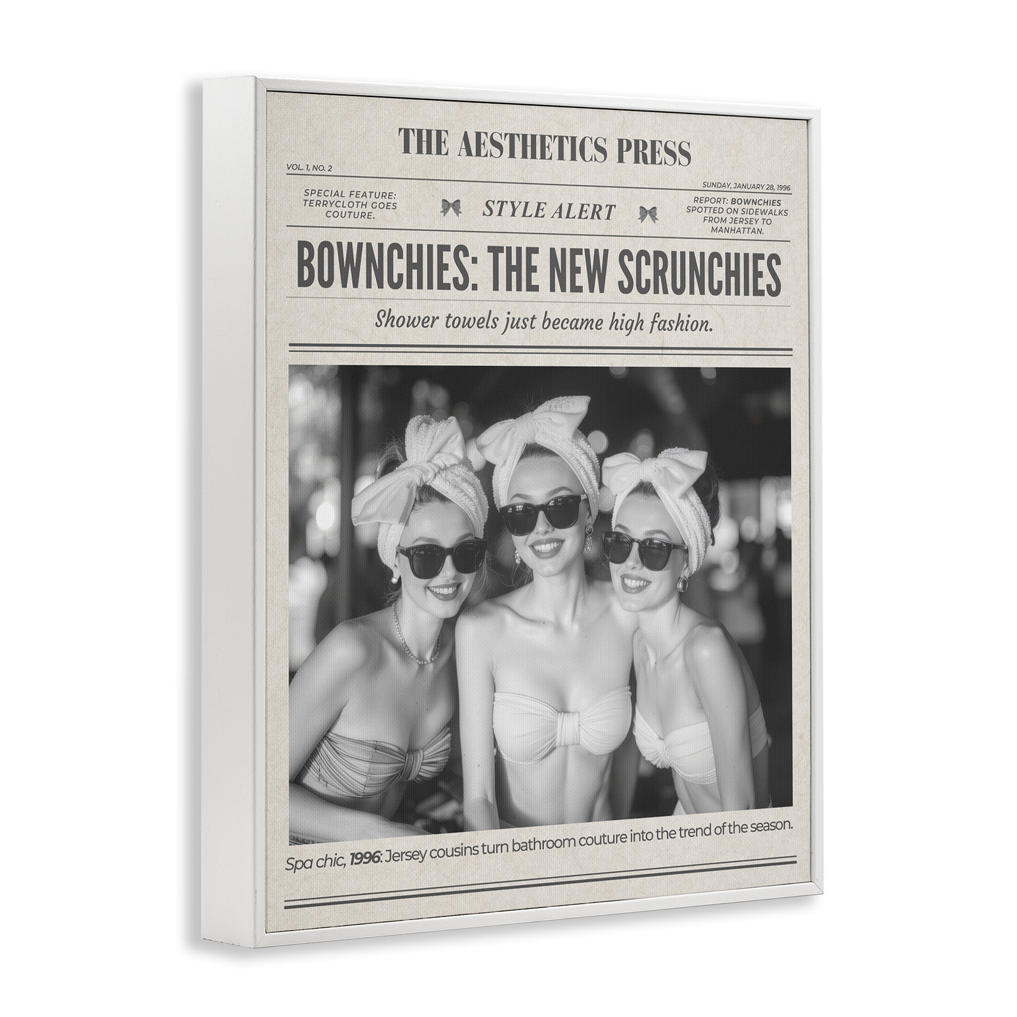 The Aesthetics Press Magazine White Framed Giclee Art, design by A Barefoot Stylist