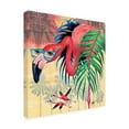thumbnail image 2 of James Mazzotta 'Cool Flamingoes' Outdoor Canvas 35x35, 2 of 5