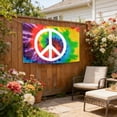 thumbnail image 4 of Peace Sign Flag 3x5 Ft, Durable Polyester Peace Symbol Banner with Brass Grommets for Indoor Outdoor Decor, 4 of 6