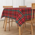 thumbnail image 4 of Duangreer Christmas Rectangle Tablecloth, Retro Red Green Checkered Print, Waterproof Wrinkle Resistant, 60 x 84 Inch, Washable Table Cover for Party Decors Indoor Outdoor, 4 of 6