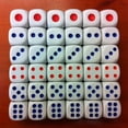 thumbnail image 1 of Dados de esquina redonda de acrílico blanco de 10 Uds., dados de juegos de mesa portátiles de 6 caras Ndcxsfigh Para Estrenar, 1 of 8