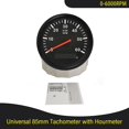 thumbnail image 1 of 85mm Car Boat Tacho Sensor Marine Tacho Meter With Lcd Hourmeter 3000 4000 6000 8000 Rpm Boat Tachometer 12v/24v Red Backlight, 1 of 1