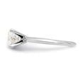 thumbnail image 4 of Sterling Silver Synthetic Cubic Zirconia (CZ) Solitaire Engagement Ring Ring, 4 of 5