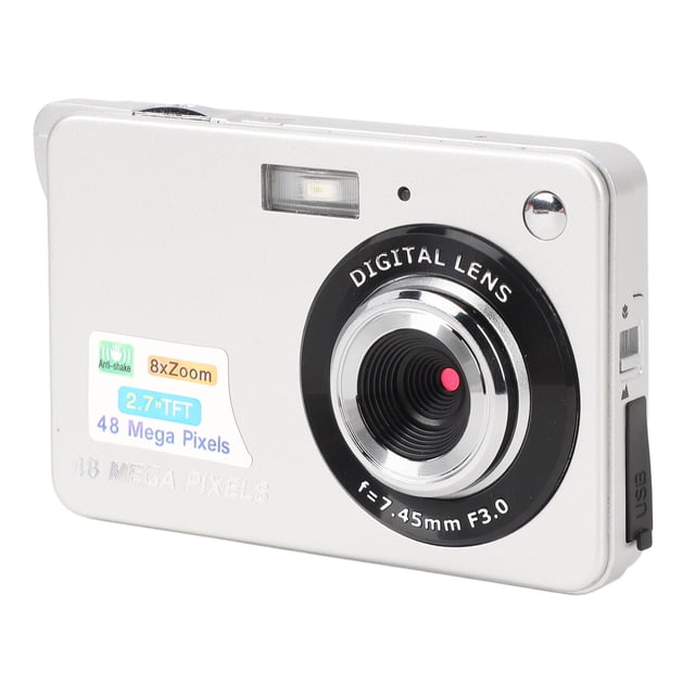 Vlogging Camera, Cámarae Digital HD 1080p 2.7 Pulgadas Tft LCD Pantalla Anthate Shake Finever para Viajar