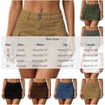 thumbnail image 3 of Achuyrbd Womens Cargo Skirt Denim Mini Skirt High Waisted Double Button A Line with Pockets, 3 of 6