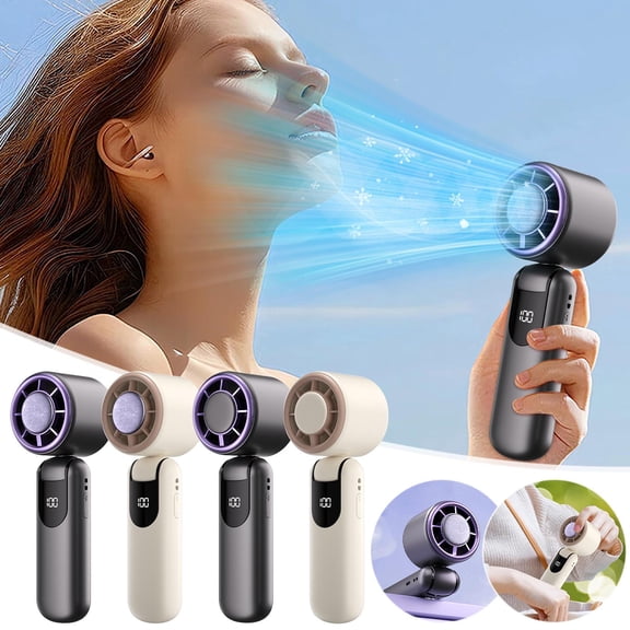 100 Speed Handheld Fan with Thermoelectric Ice Cooling 3600mAh Rechargeable Portable Mini Fan Turbine Strong Wind Foldable for Travel Outdoor by PALIFEUR