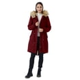 thumbnail image 2 of WenVen Women's Puffer Jacket Hooded Winter Coat Warm Windproof Quilted Coat Red XL, 2 of 6