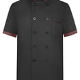 thumbnail image 2 of TNOBHG Chef Shirt Unisex Summer Chef Uniform Short Sleeve Stand Collar Breathable Stain-resistant Cook Shirt, 2 of 8
