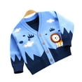 thumbnail image 2 of Godderr Toddler Kids Cute Bear Sweater for Boys Warm Soft Fall Knit Sweater Baby Cartoon Soft Cotton Knitwear Tops, 2 of 9