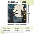 thumbnail image 2 of High-Quality Halloween Tablecloth with Elastic Hem 34x34 Inch Square - Stretch Fit Design with Spooky Seasonal Patterns for Table Protection, 2 of 6