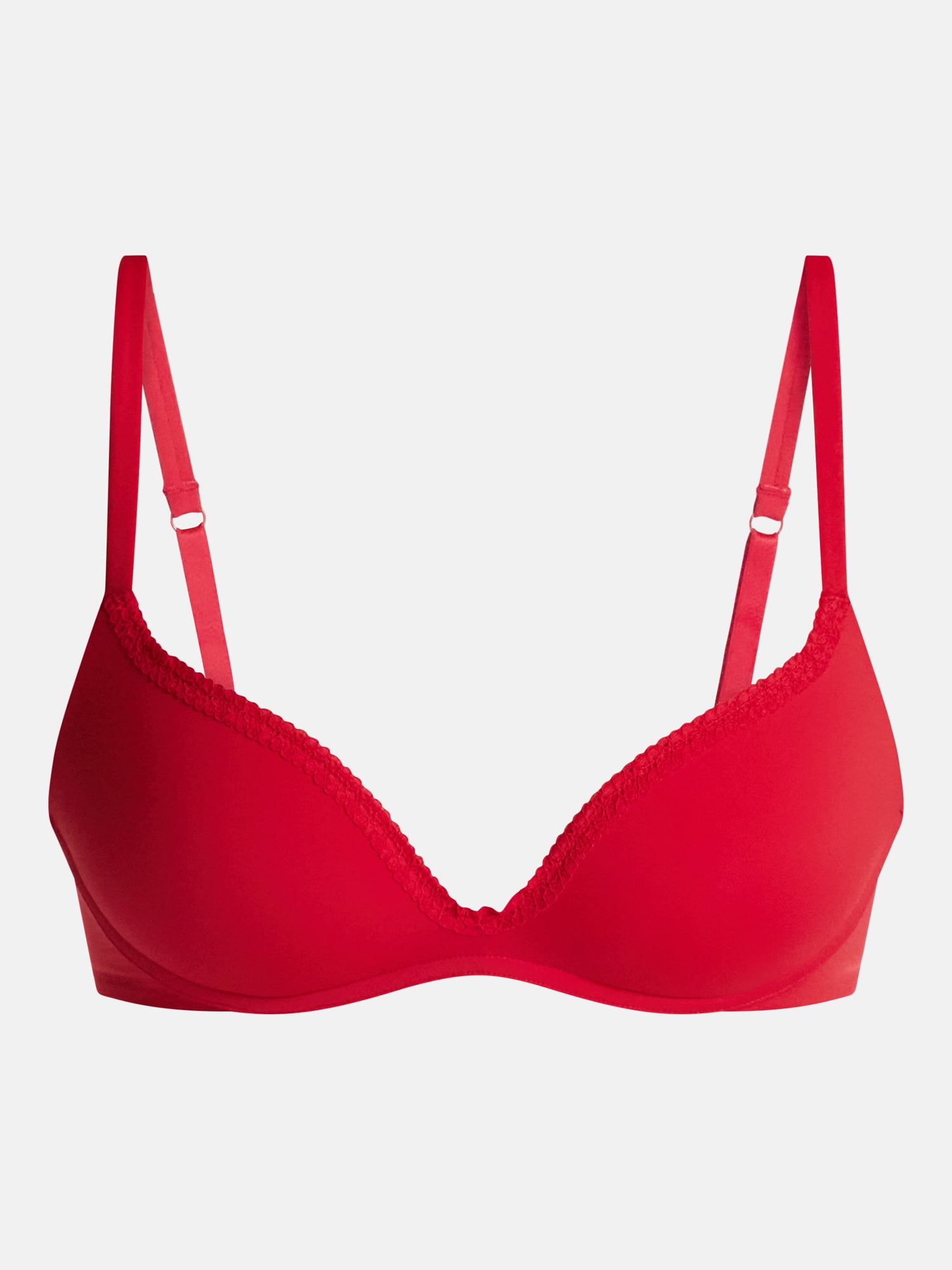 No Boundaries Wirefree Double Push Up Bra with Lace, Women's XS-XXXL