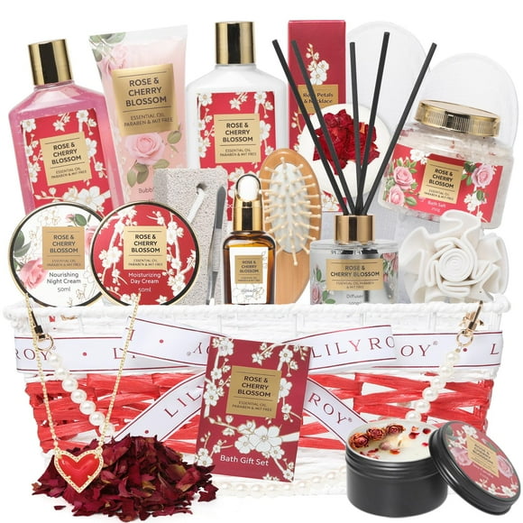 Set de regalo de spa Lily Roy Rose & Cherry Blossom de 19 piezas para mujer