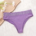 thumbnail image 5 of Sunvit-Panties Womens Low-Rise Bikini Briefs - Wide "LOVE" Waistband, Nylon Spandex Blend, Soft Stretch & Breathable, Purple, Size XL, 5 of 7