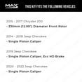 thumbnail image 2 of MAX Advanced Brakes - Front Brake Kit For 2014-2022 Jeep Cherokee (Single Piston Caliper) | Carbon Ceramic Brake and Rotor Kit | Daily Performance Cross-Drilled Brake Rotors, 2 of 9