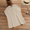thumbnail image 3 of ZANZEA Women Short Sleeved O-Neck Blouse Solid Color Shirts Tops, 3 of 6