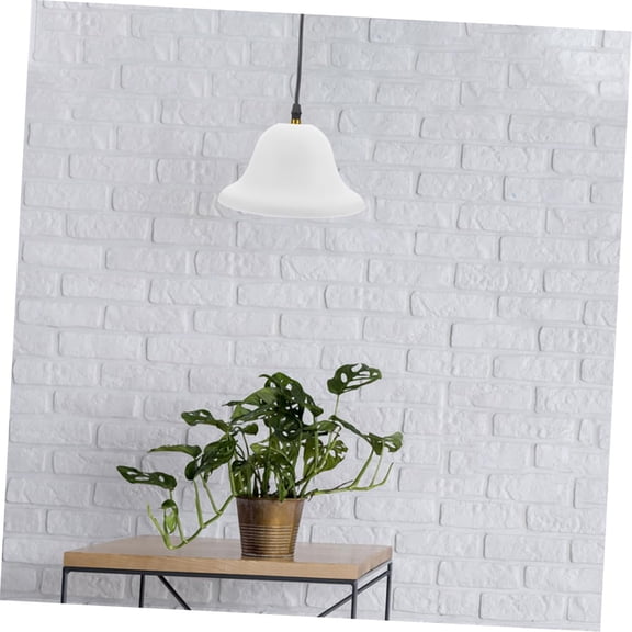 SeekLGT Plastic Lamp Shade Replacement Hat Shaped Lamp Shade Modern Semi Transparent Spherical Chandelier Light Cover E27 Holder Small Lamp Shade for Table Lamps Living Room Bedroom, 1 pc