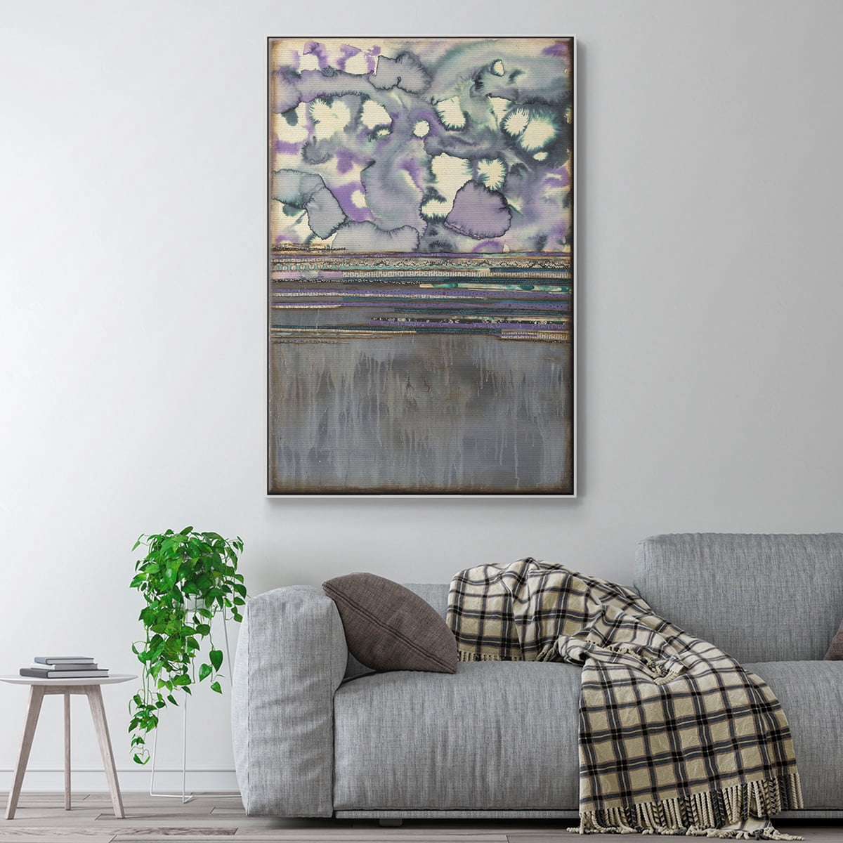 Fireworks Framed Premium Gallery Wrapped Canvas - Ready to Hang - 17 x 25 - White Floating Frame