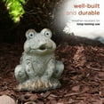 thumbnail image 6 of Alpine Corporation Solar Outdoor Garden Frog Statue, 11 Inch Tall, 6 of 12