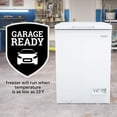 thumbnail image 3 of Igloo Chest Freezer with Removable Basket and Front Defrost Water Drain , Small Deep Freezer Perfect for Homes 3.5 Cu.Ft., White, 3 of 7