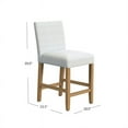 thumbnail image 3 of HomePop Classic 25" Indoor Upholstered Counter Stool, Cream Mini Grid Pattern, 3 of 9