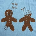 thumbnail image 2 of Mens My Leg Hurts Huh T Shirt Funny Gingerbread Christmas Cookie Holiday Tee Graphic Tees, 2 of 9