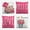White,pink, variant on Happy Valentines Day Throw Pillow Covers 18 X 18 Set of 4 Holiday Decor Pink Flower Cute Bear Truck Love Heart Winter Pillow Case for Couch Sofa Livingroom