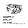 thumbnail image 6 of Opvise Opening Ring Vintage Jewelry Gift Anti-fade Unisex Wrap Open Ring for Party, 6 of 7