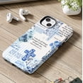 thumbnail image 5 of Christian Faith Phone Case, Blue Bible Verse Philippians 4:13 Floral Cross Collage Cover for iPhone 17 16 15 14 13 12 11 Plus Pro Max Mini, 5 of 5