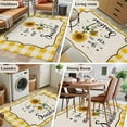 thumbnail image 6 of Vintage Sunflowers Washable Area Rug 4 x 6 ft Yellow Plaid You Are My Sunshine Country, Soft Non Slip Rugs Stain Repellent Indoor Felt Carpet for Living Dining Room Bedroom Home Office, 6 of 9