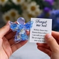 thumbnail image 5 of 3pcs Forget Me Not Angel Gift, Flat Crystal Sympathy Angel Ornament with Flower Embellishments, Memorial Decorative Keepsake for Loss of Loved One, Acrylic, 5 of 5