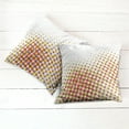 thumbnail image 6 of Ambesonne Abstract Throw Pillow Cover 2 Pack, Colorful Halftone Effect, 18", White and Fuchsia, 6 of 7