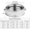 thumbnail image 2 of Stainless Steel Steamer Hot Pot Steam Food Steaming Tray Kitchen Cookware 16cm Steamer, 2 of 7