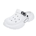 thumbnail image 6 of Pandaie Men Orthopedic Clogs Arch Support Garden Shoes Comfortable Slip on Closed Sandals Adjustable Strap Summer Slippers White,9.5, 6 of 7