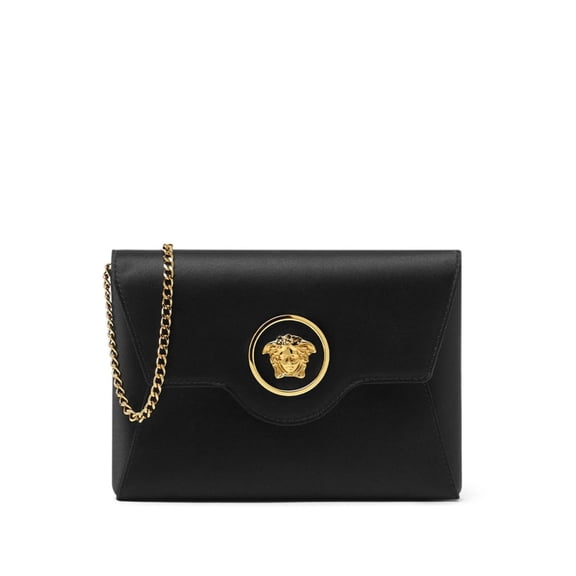 Versace Women's Medusa Plaque Details Bag Black