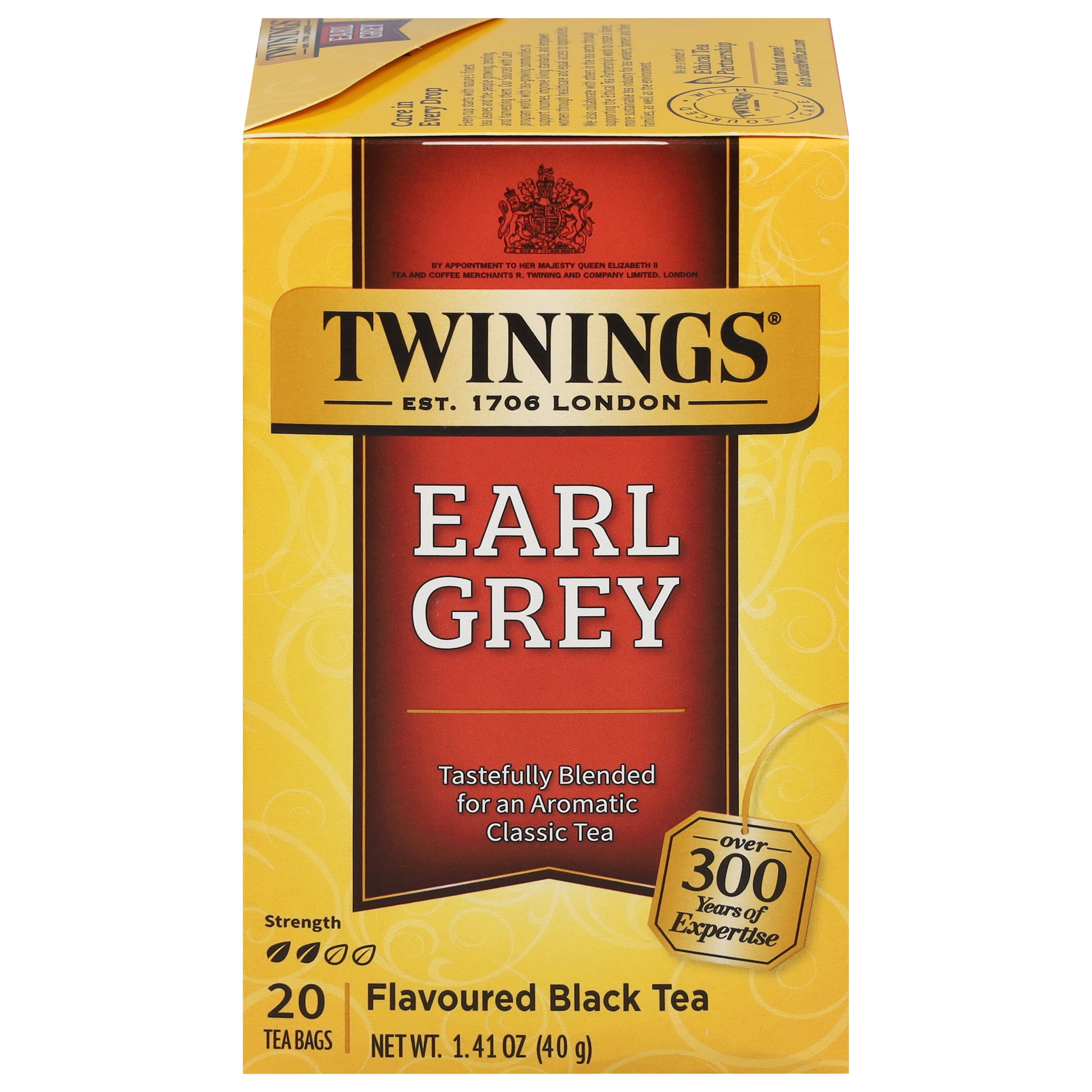 Twinings, Earl Grey Black Tea Bags, Citrus & Bergamot, 20 Count