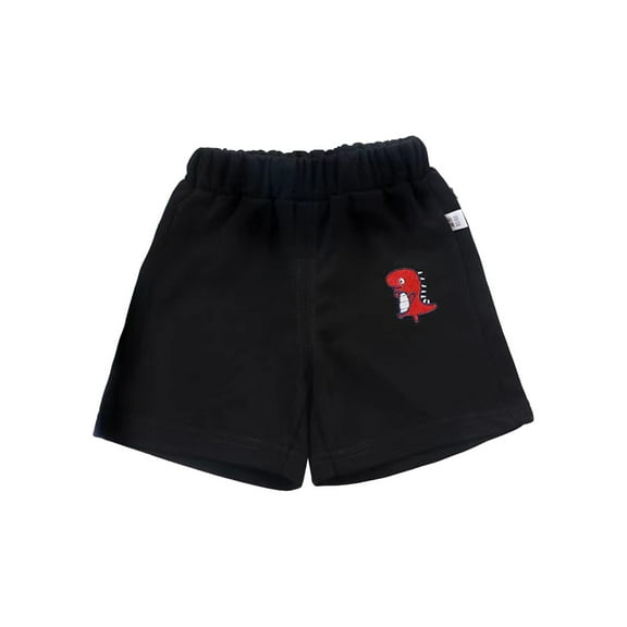 RIJOPUTY Cotton Boyshorts Youth Boys Basketball Shorts Soccer Shorts Boys Ruffle Shorts Toddler Boy Clothes 3t 12 Month Boy Summer Newborn Baby Boy, Black 12-18 Months