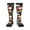 3 Black, variant on Easter Egg print thigh-high socks, crafted for both men and women with a stretchy, high-opaque design perfect for daily wear