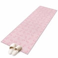 thumbnail image 2 of 2x6 Kitchen Runner Rug, Pink Morocco Non-Skid Rubber Backing Large Rectangle Rugs - Living Room Bedroom Home Office, Geometric Leaf Diamond Lattice Abstract Indoor Floor Mat Carpets Washable Rug, 2 of 9